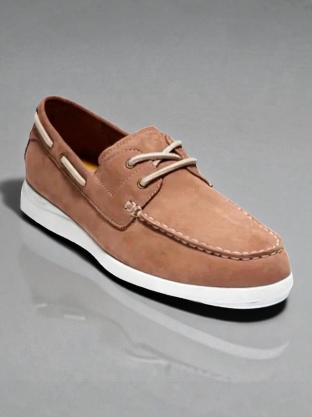 COLE HAAN Grand Atlantic Boat Shoe SIZE 10 MEDIUM Cognac